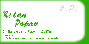 milan popov business card
